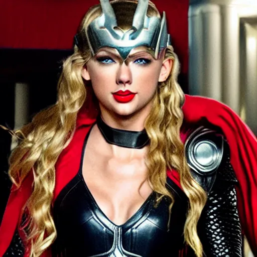 Image similar to Taylor swift as Thor