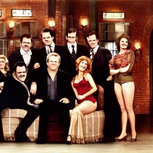 Image similar to the cast of cheers 1 9 8 2, publicity photo