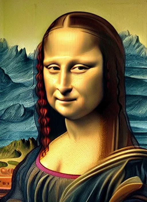 Image similar to Real life Mona Lisa, painted by Lucian Freud, highly detailed, 8k