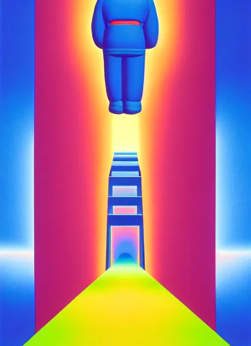 Image similar to gates to heaven by shusei nagaoka, kaws, david rudnick, airbrush on canvas, pastell colours, cell shaded!!!, 8 k