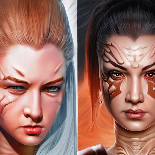 Image similar to steven seagal female, jedi master, wearing the traditional jedi robe, beautiful and uniquely odd looking, detailed symmetrical close up portrait, intricate complexity, in the style of artgerm and ilya kuvshinov, magic the gathering, star wars art