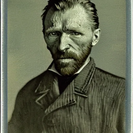 Prompt: Polaroid image of Van Gogh