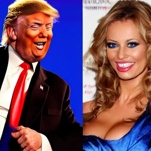 Prompt: donald trump playboy model