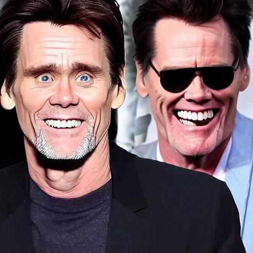 Image similar to jim Carrey as gigachad