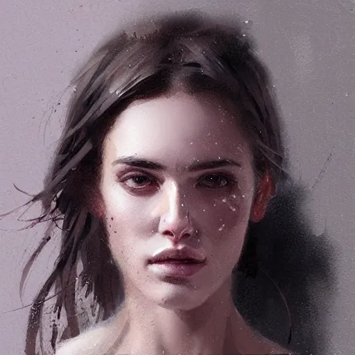 Image similar to model portrait by greg rutkowski