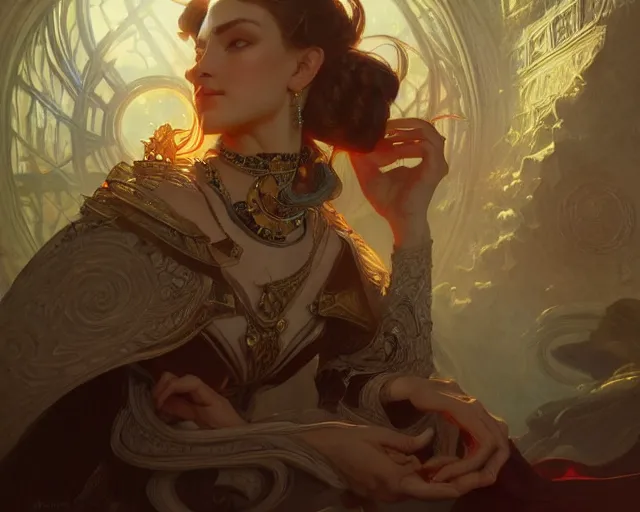 Prompt: optical illusion, deep focus, d & d, fantasy, intricate, elegant, highly detailed, digital painting, artstation, concept art, matte, sharp focus, illustration, hearthstone, art by artgerm and greg rutkowski and alphonse mucha