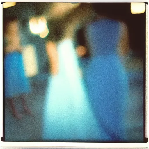 Image similar to 90s polaroid, ethereal, blue, by Saul Leiter, Jamel Shabazz, Nan Goldin