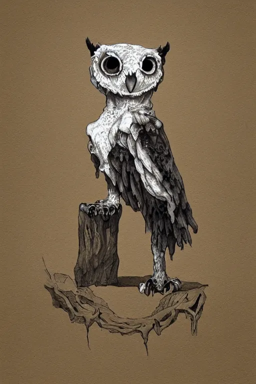 Image similar to a bone owl