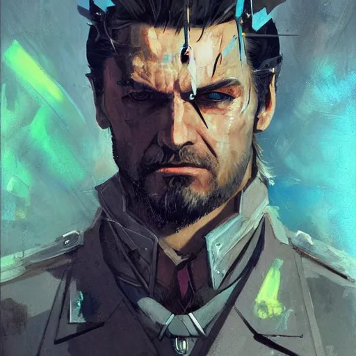 Prompt: Sadpunk Judas Magician Portrait portrait portrait Dungeon Interior Man MetalgearSolid TheWitcher3wildhunt Cover Art Face Head Eyes Snack Pilot Wearing Opalescent Vest Gilles Ketting Kuvshinov Ilya Ismail Inceoglu Arnold Bocklin Jakub Rebelka dug stanat Anime Brushstrokes Oil Painting Impasto