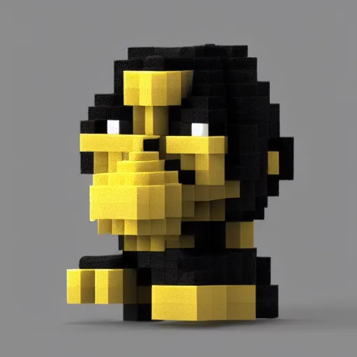 Image similar to a monkey made in a minimalist style, voxel, centered