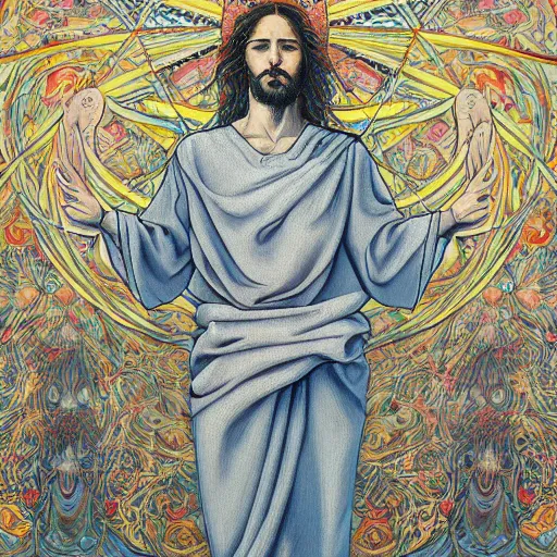 Image similar to the transfiguration of jesus christ, an ultrafine detailed painting by james jean