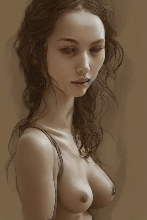 Image similar to beautiful natural coy cottagecore peasant maiden master life drawing, intricate, elegant, highly detailed, digital painting, artstation, concept art, smooth, sharp focus, illustration, art wlop