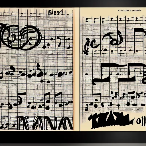 Image similar to graphic sheet music for a piece of music called a demon possessing ur freaking soul