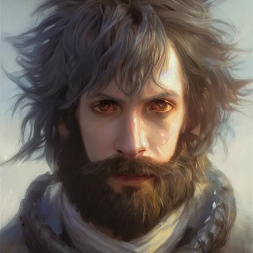 Image similar to howl from howl's moving castle as a realistic fantasy d & d character, closeup portrait art by donato giancola and greg rutkowski, realistic face, digital art, trending on artstation, symmetry!!