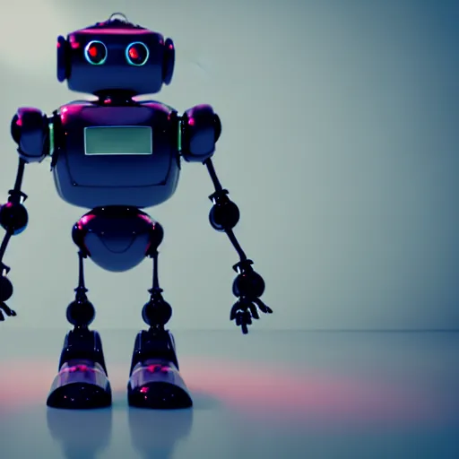 Image similar to a cute little robot. super realistic 8 k render, darkpowerful elegant, cinematic composition