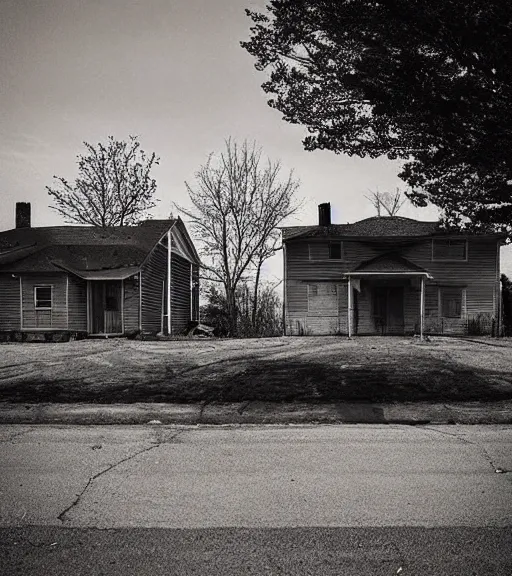 Image similar to “ desolate neighborhood, in the style of gregory crewdson ”