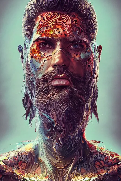 Prompt: male human. mathias kollros mark winters villeneuve lie setiawan lius lasahido manuel castanon. portrait vivid intricate vibrant elaborate inks unreal engine render.