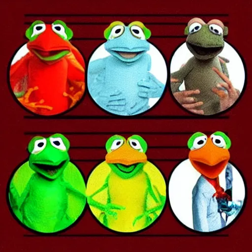 Image similar to “ evolution chart of kermit the frog ”