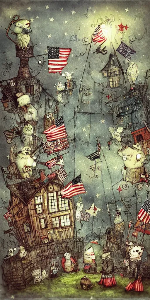 Image similar to a 4 th of july scene by alexander jansson