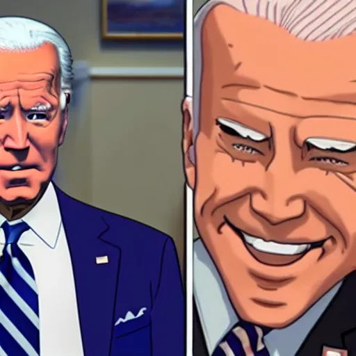 Prompt: joe biden watching anime in the whitehouse, photo, realistic, detailed