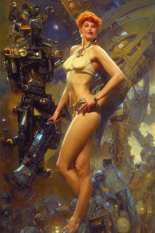 Image similar to full body portrait of a sci - fi business queen akimbo, highly detailed painting by gaston bussiere, craig mullins, j. c. leyendecker, 8 k, mid shot