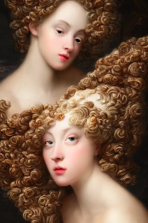 Prompt: the source of future growth, dramatic, elaborate emotive Baroque and Rococo styles to emphasize beauty as a transcendental, featuring a cinnamon-skinned model, 8k image, ultra-realistic, the style of WLOP