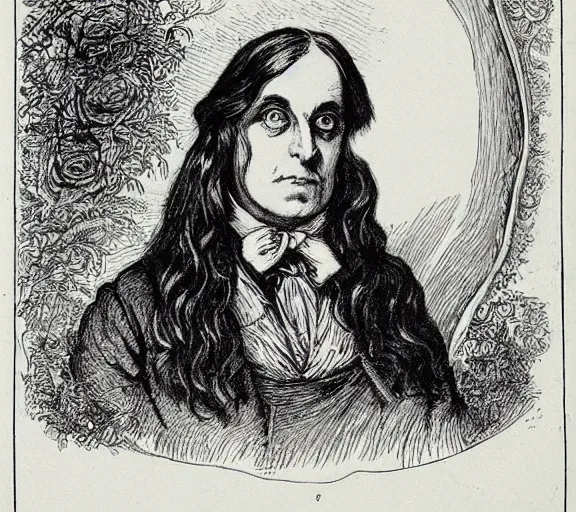 Image similar to Tenniel illustration portrait of Alice, Lewis Carrol