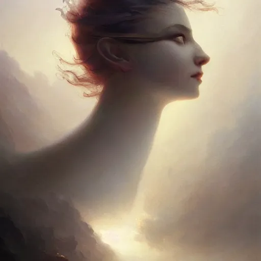 Prompt: ''cinematic shot'' portrait of palne sweaty skin beutiful face goddess of emotions cloudy lighting atmosferic realistic made by ivan aivazovsky, peter mohrbacher, greg rutkowski volumetric light effect broad light oil painting painting fantasy art style sci - fi art style realism premium prints available artwork unreal engine