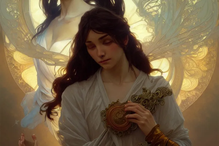 Image similar to the righteous hand of god, deep focus, intricate, elegant, highly detailed, digital painting, artstation, concept art, matte, sharp focus, illustration, art by artgerm and greg rutkowski and alphonse mucha