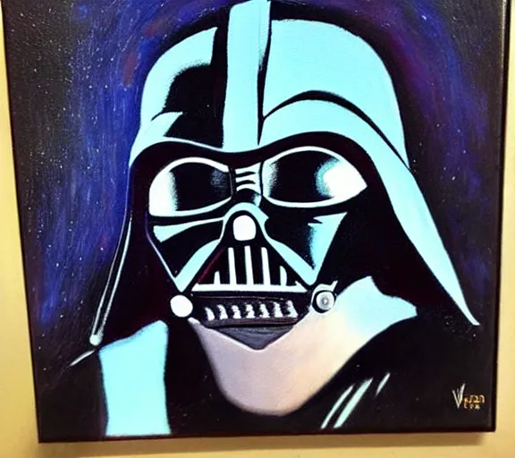 Prompt: beautiful oil painting of Darth Vader by Vincent van Gogh; realistic-lighting