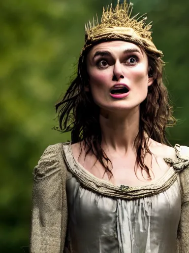 KREA - a portrait of beautiful keira knightley as rowena ravenclaw, night,  cinematic lighting