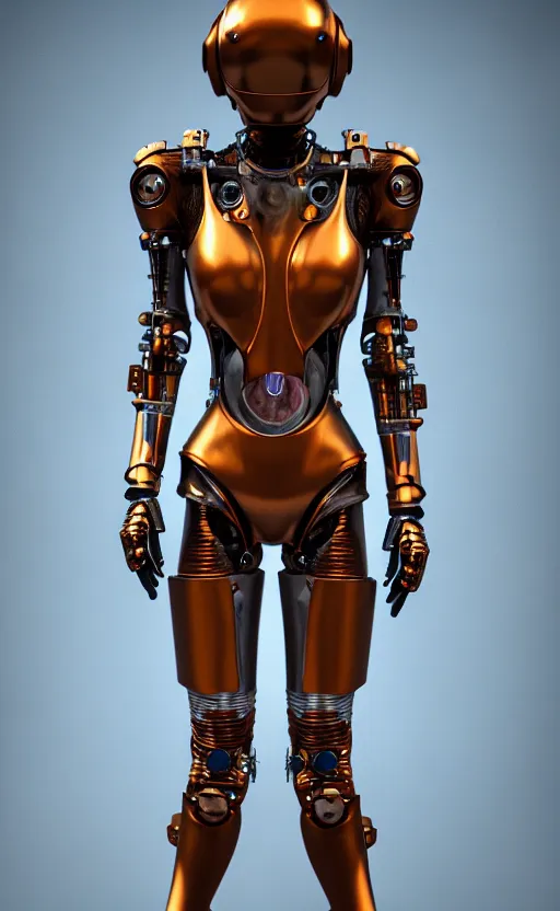 Prompt: beautiful hourglass feminine rusted cyborg in full body skin space suit, helmet, concept art, joshua rife, photoshoot, intricate, highlydetailed, space background, artstation 4 k raytracing, shadows, highlights, illumination, friendly