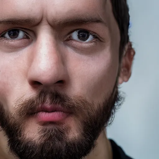 Image similar to closeup portrait of andrey karr, art photography, sigma 5 0 mm, f 1. 8, insane details, hyper realistic, 8 k, volumetric lighting, very detailed face, 4 k, award winning