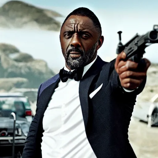 Prompt: Idris Elba as James Bond