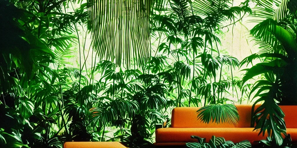 Image similar to lush tropical forest, against light, glare, bright details, contrasting, daylight, highly detailed, by dieter rams 1 9 9 0, national geographic magazine, reportage photo, natural colors