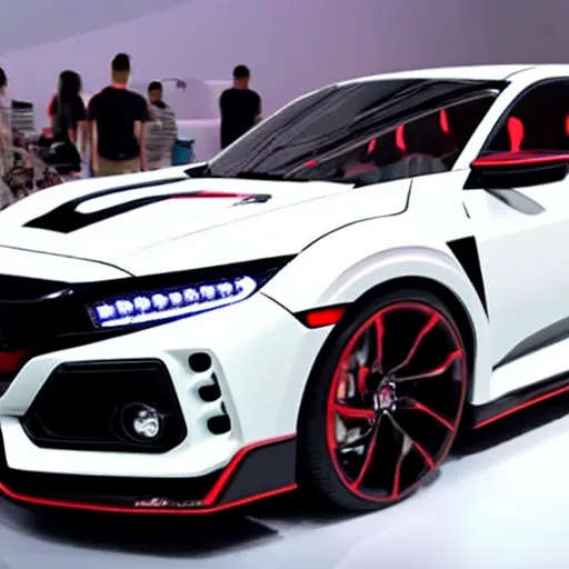 Image similar to 2023 honda civic type R, concept car,