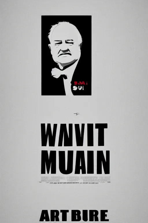 Image similar to minimal movie poster, van buren, brian doyle - murray is united states president martin van buren, solid colors, cinematic, fan art, trending on artstation