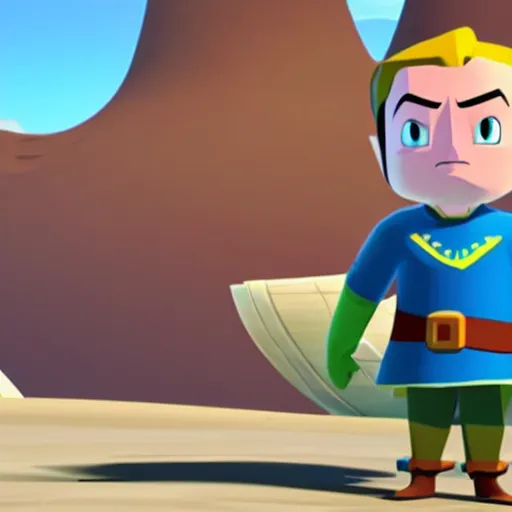 Prompt: Elon Musk in Zelda Wind Waker, 4k, UHD