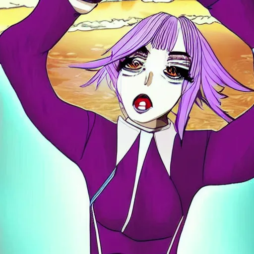 Image similar to anime version of lady gaga