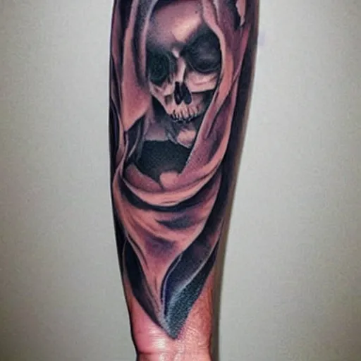 Image similar to A ghost tattoo, advanced,