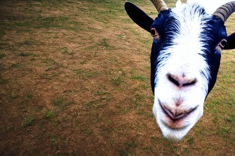 Image similar to goat taking a selfie, 4k