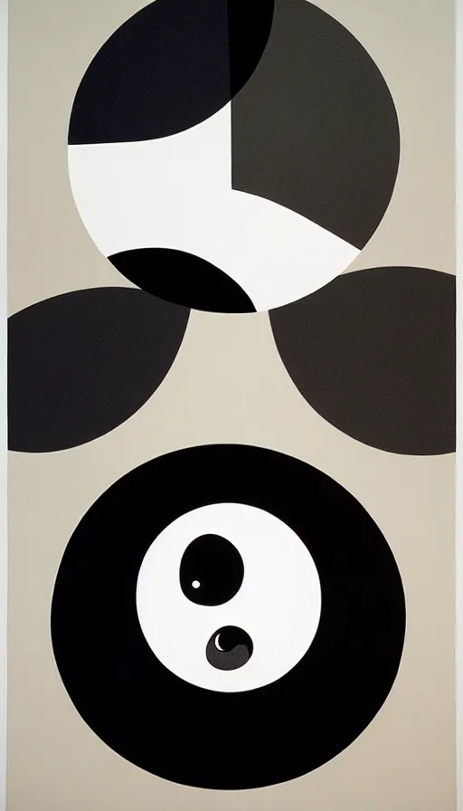 Prompt: Abstract representation of ying Yang concept, by Zeng Fanzhi