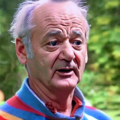 Image similar to a still of bill murray as steve from blues clues