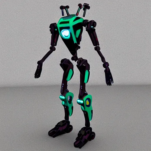 Image similar to humanoid skinny mech