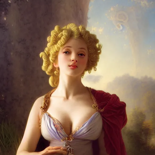 Image similar to A fantasy book style portrait painting of Jeffrey Epstein, François Boucher, Oil Painting, unreal 5, DAZ, hyperrealistic, octane render, Regal, Refined, Detailed Digital Art, RPG portrait, William-Adolphe Bouguereau, Michael Cheval, Walt Disney (1937), Volumetric Golden dappled dynamic lighting, Highly Detailed, Cinematic Lighting, Unreal Engine, 8k, HD