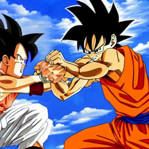 Image similar to goku vs luffy