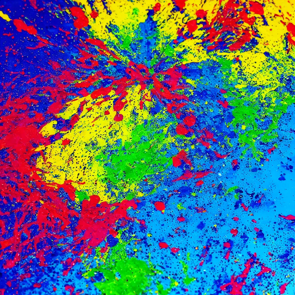 Image similar to epic paint splatter in water