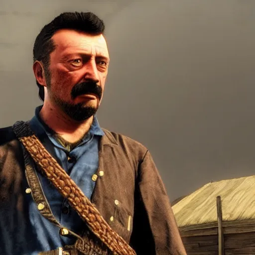 Image similar to Igor Ghirkin Strelkov in Red Dead Redemption 2