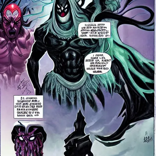 Prompt: knull the symbiote god