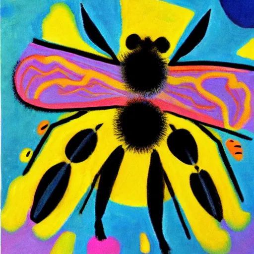 Image similar to bee in the style of kandinsky